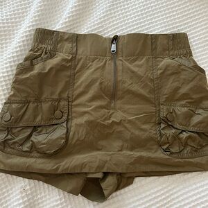 Free people movement size small olive green skort